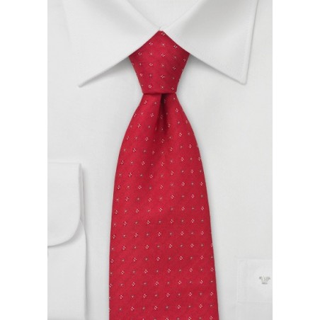 Scarlet Red Floral Tie
