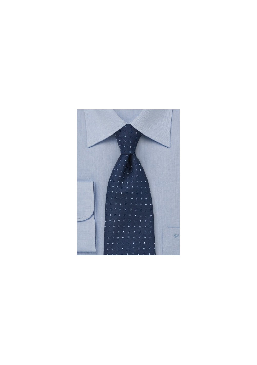Traditionally Patterned Tie in Blues