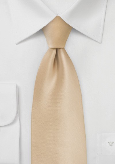 Solid Champagne Tie