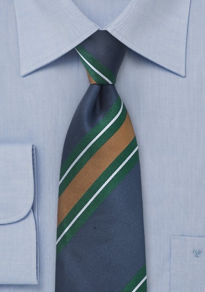 Modern Tie with Regimental Stripes