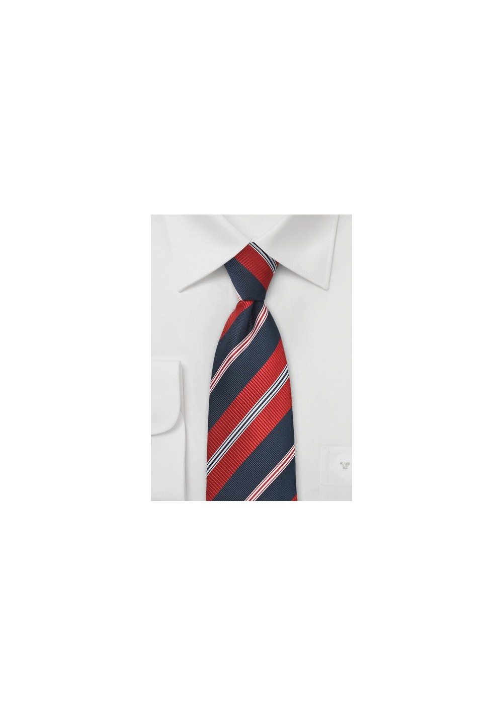 Modern Navy and Red Tie