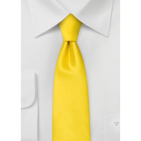 Bright Yellow Skinny Tie