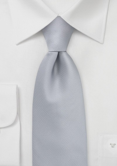 Textured Tie in Platinum