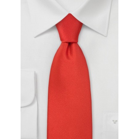 Solid Scarlet Red Tie in XL