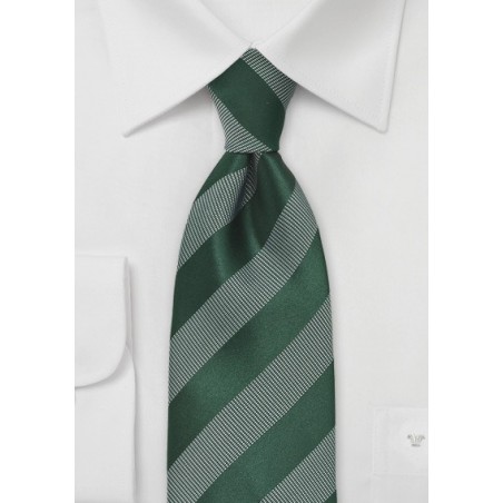 Muted Green Striped Tie