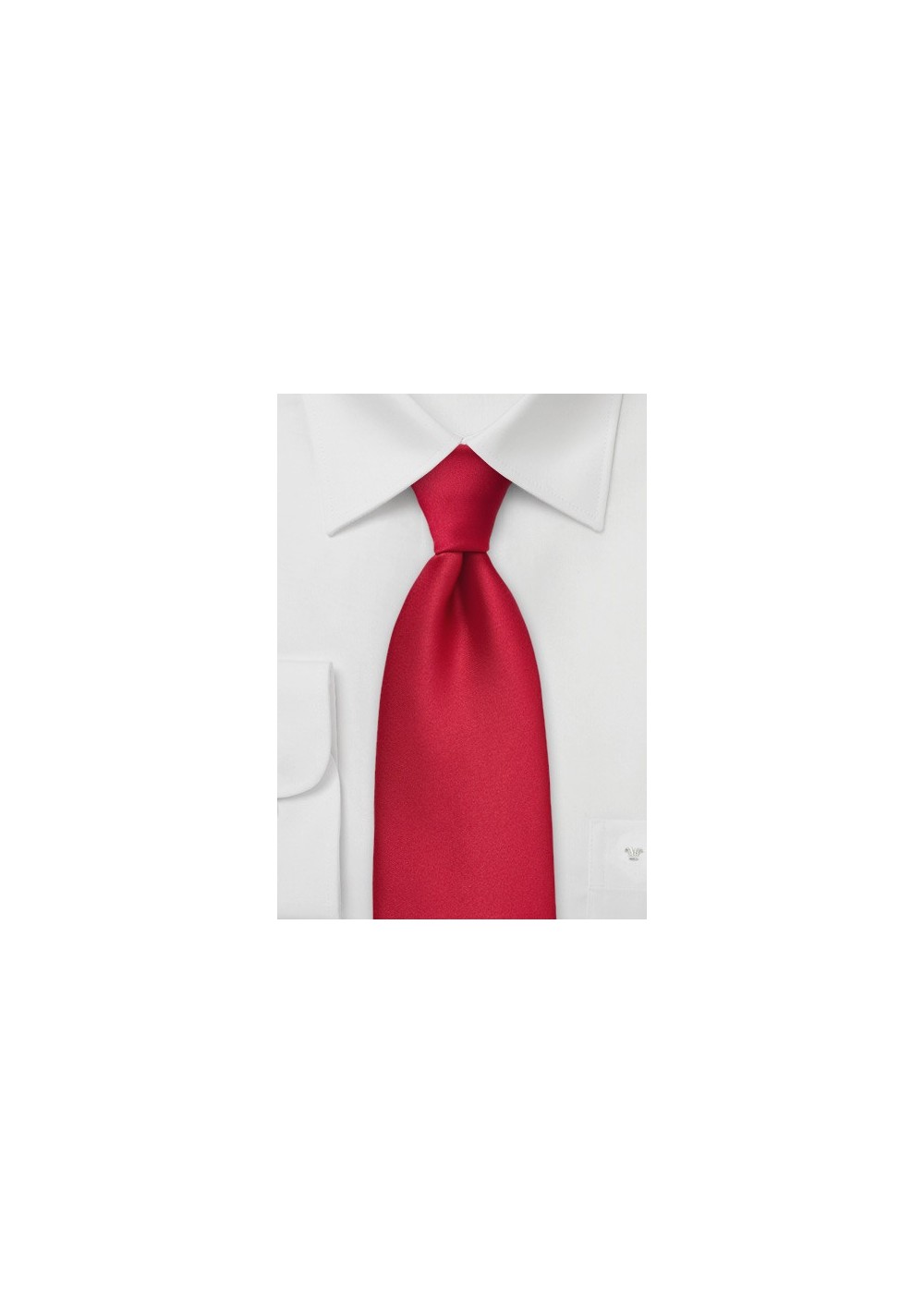 Solid Cherry Red Kids Length Tie
