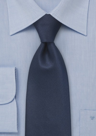 Textured Tie in Indigo Blue
