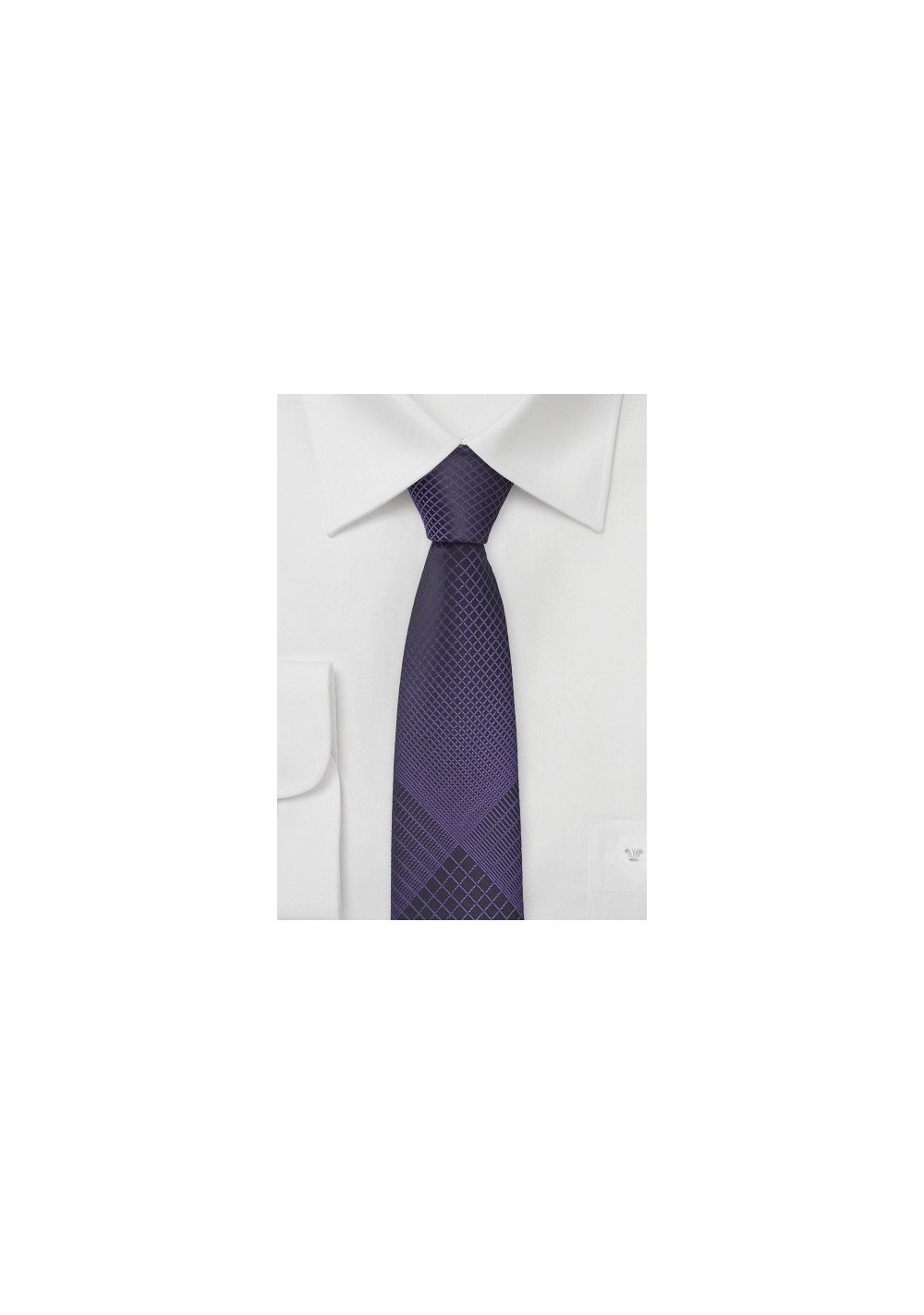 Ultra Slim Tie in Purple and Black