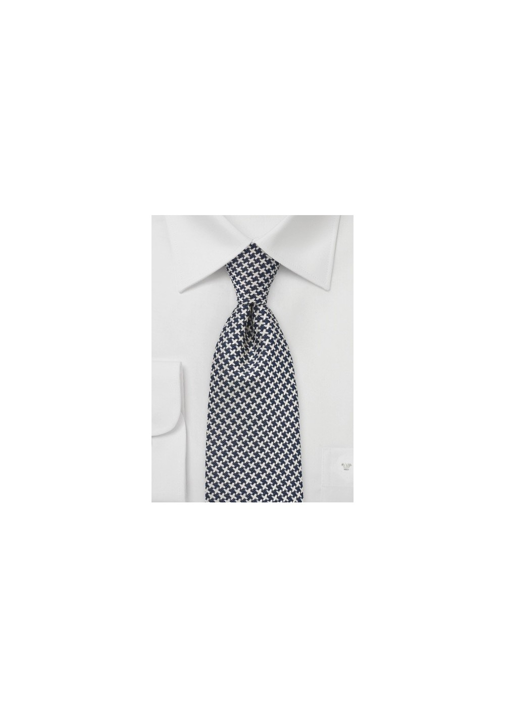 X Patterned Tie in Black and Oatmeal