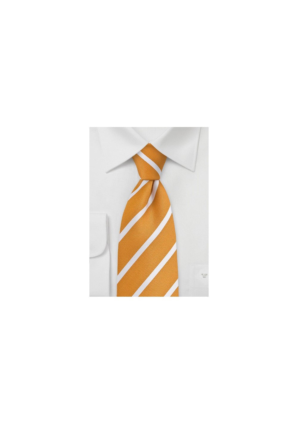 Orange Yellow and White Striped Tie