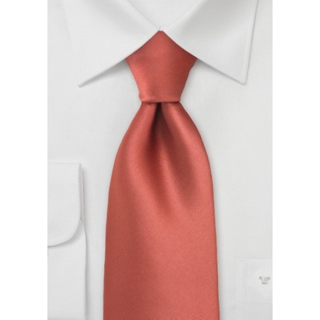 Cognac Orange Color Tie in XL Length
