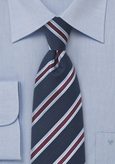 Classic Navy and Light Blue Tie