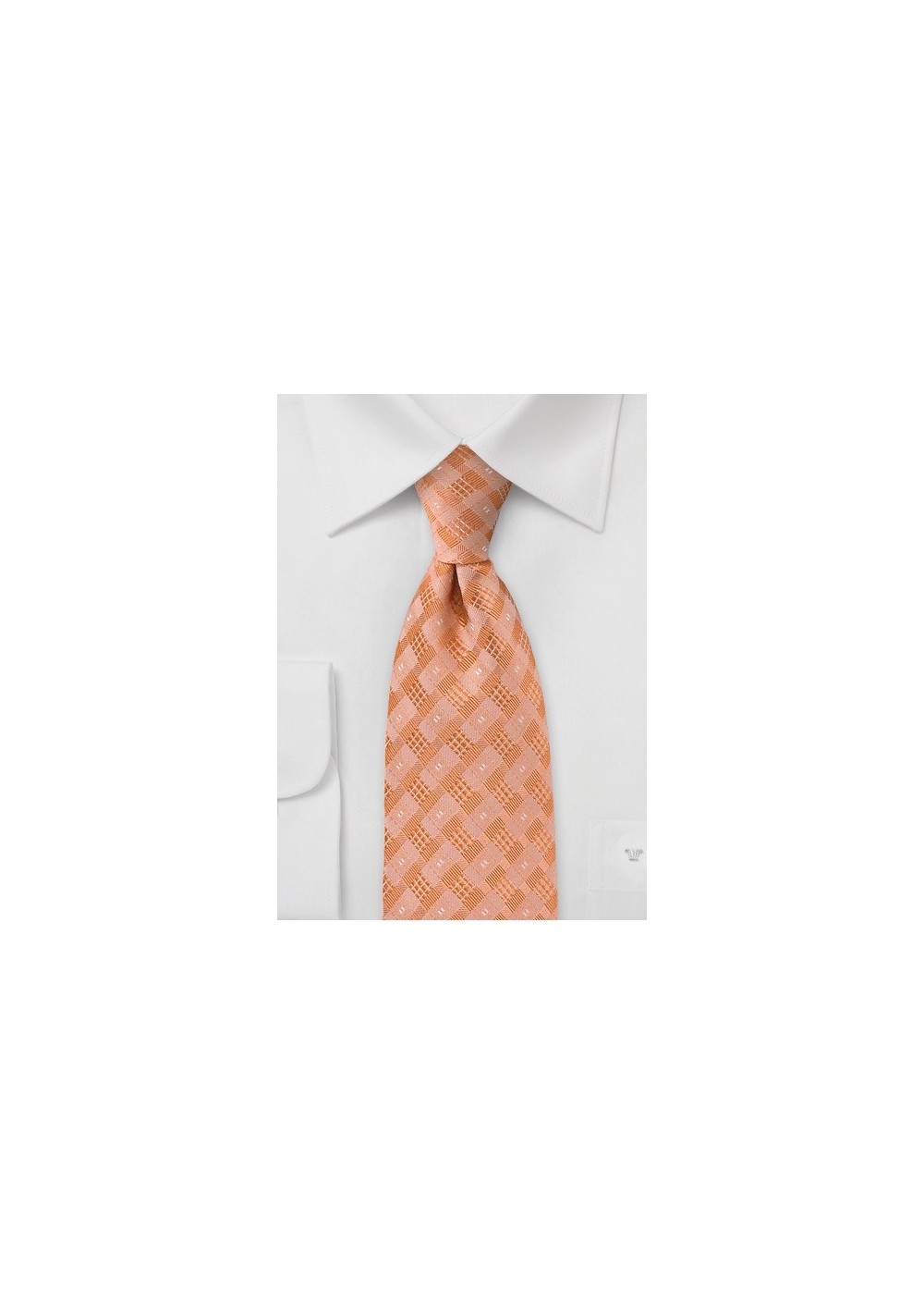 Peach Orange Silk Tie by Chevalier