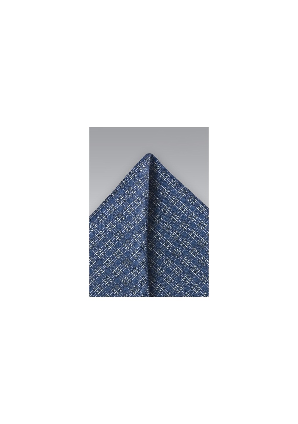 Graphic Pocket Square in Dark Blue and Yellow