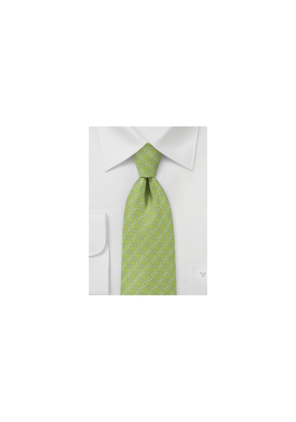 Chic Graphic Tie in Lime and Yellows