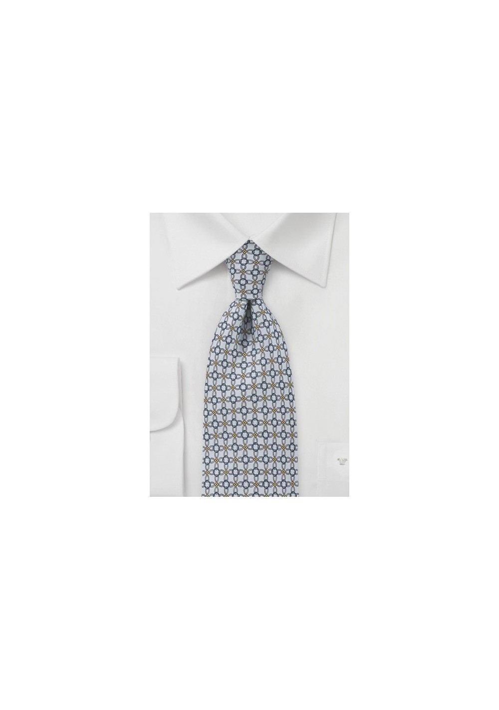 Modern Spiraled Tie in Platinum