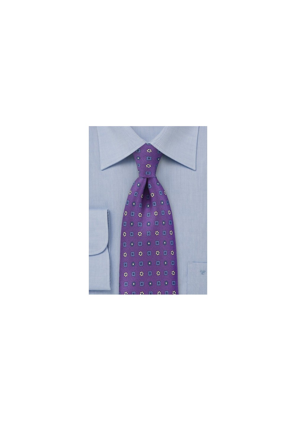 Geometric Tie in a Lovely Purple
