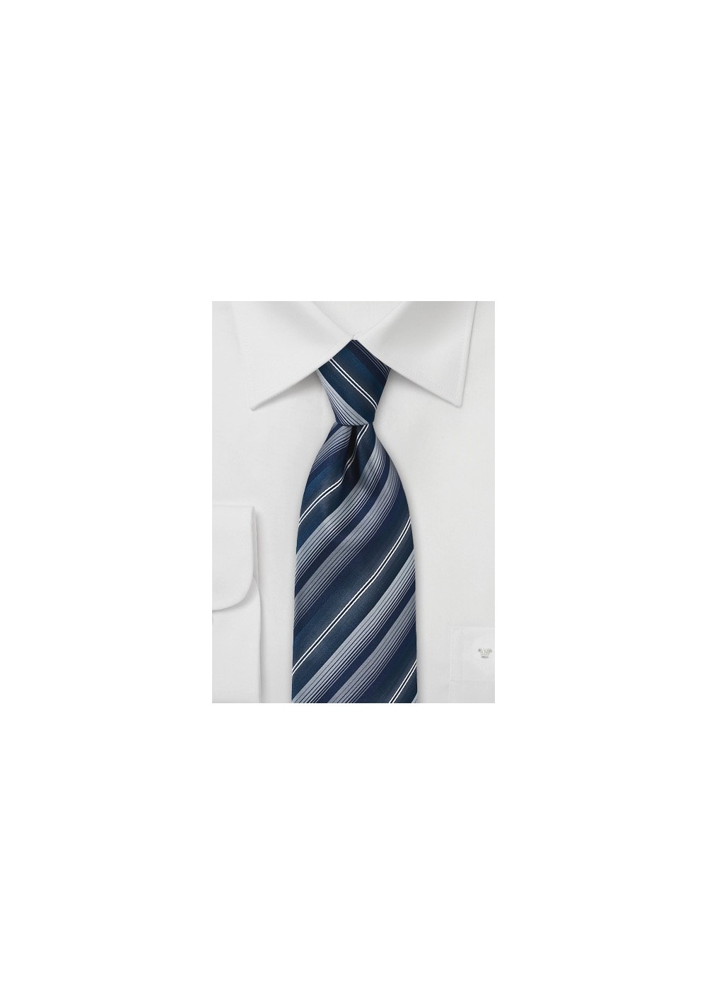 Graphic Tie in an Assortment of Blues