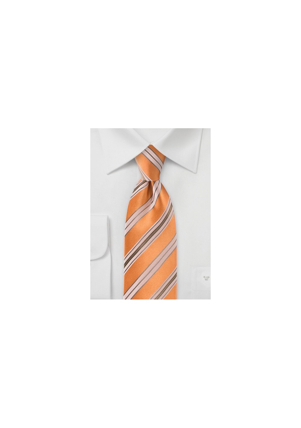 Sherbet Orange Striped Tie