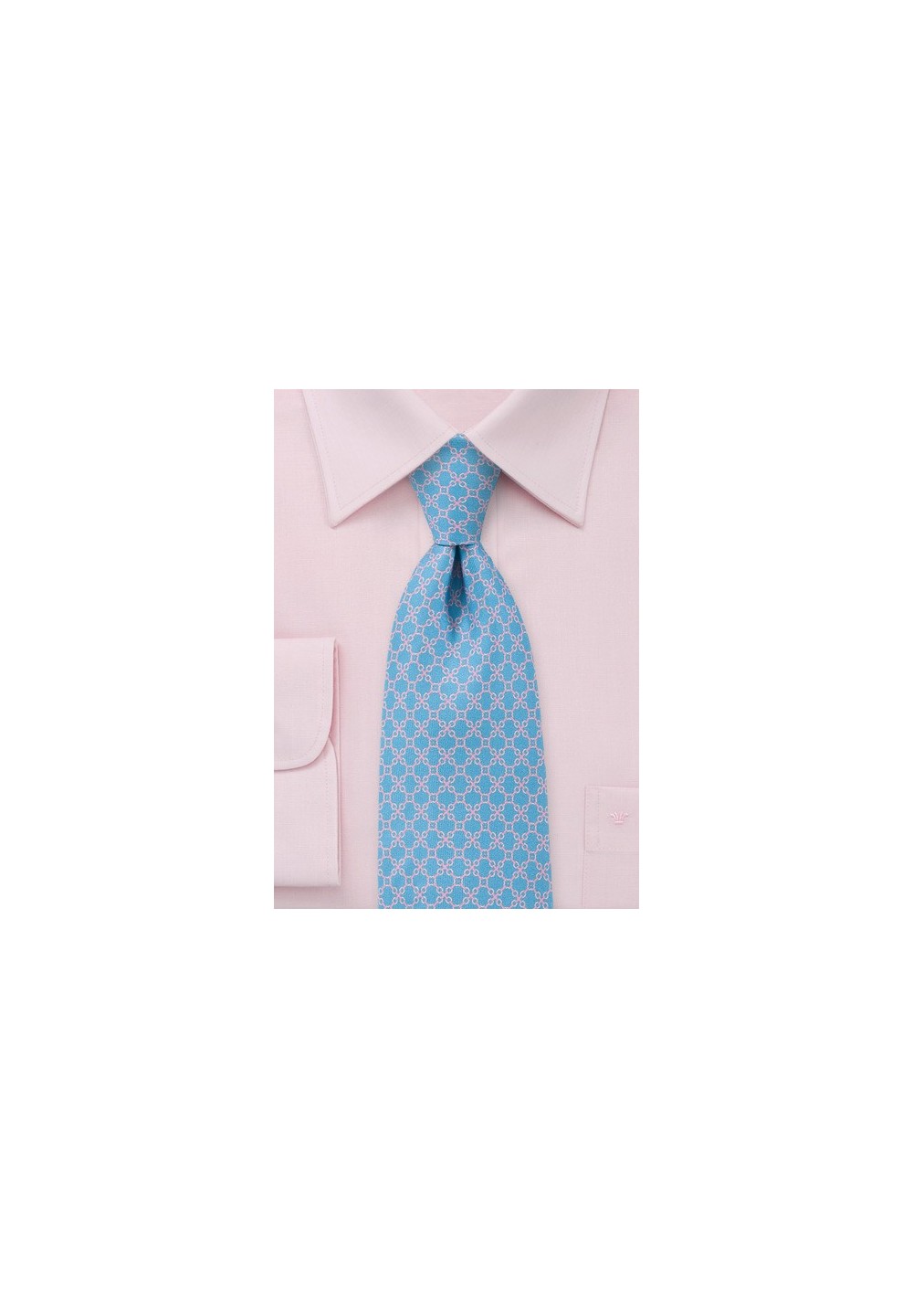 Cotton Candy Pattern Tie  in Sky Blue