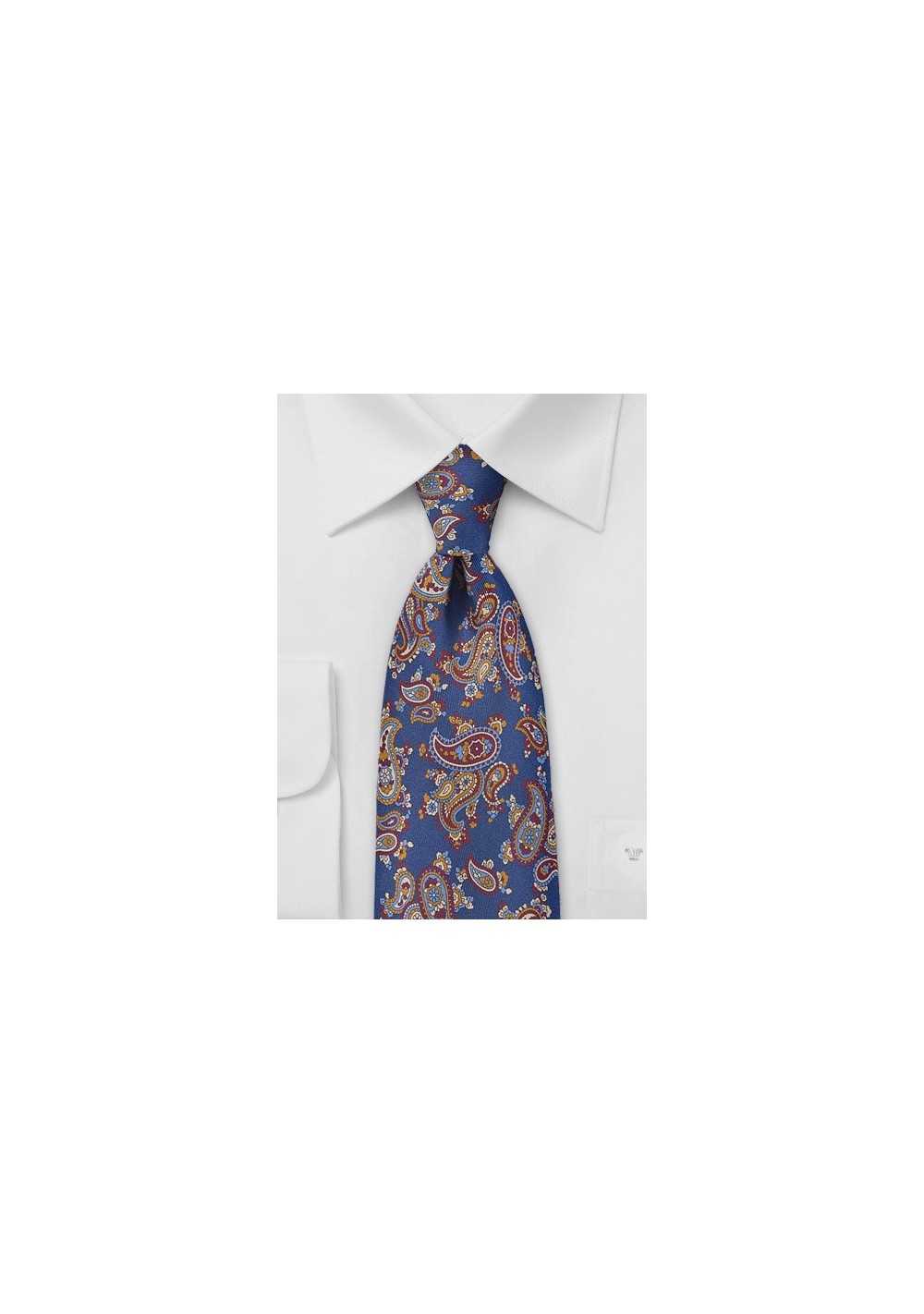 Scattered Paisley Necktie  in Blueberry