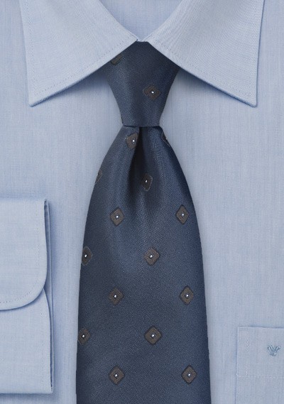 Modern Diamond Tie in Midnight Blue