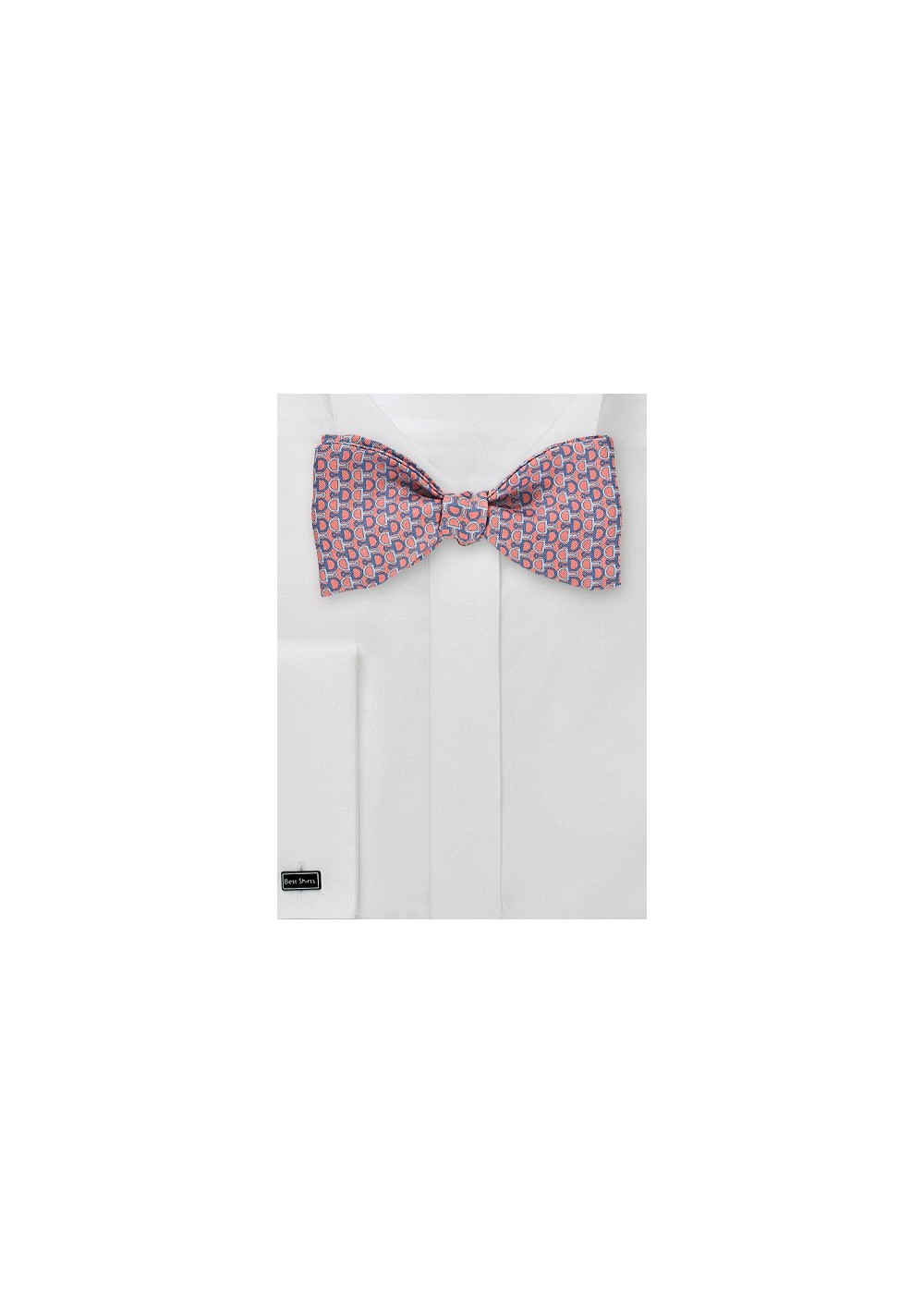 Graphic Bow Tie in Corals and Blues