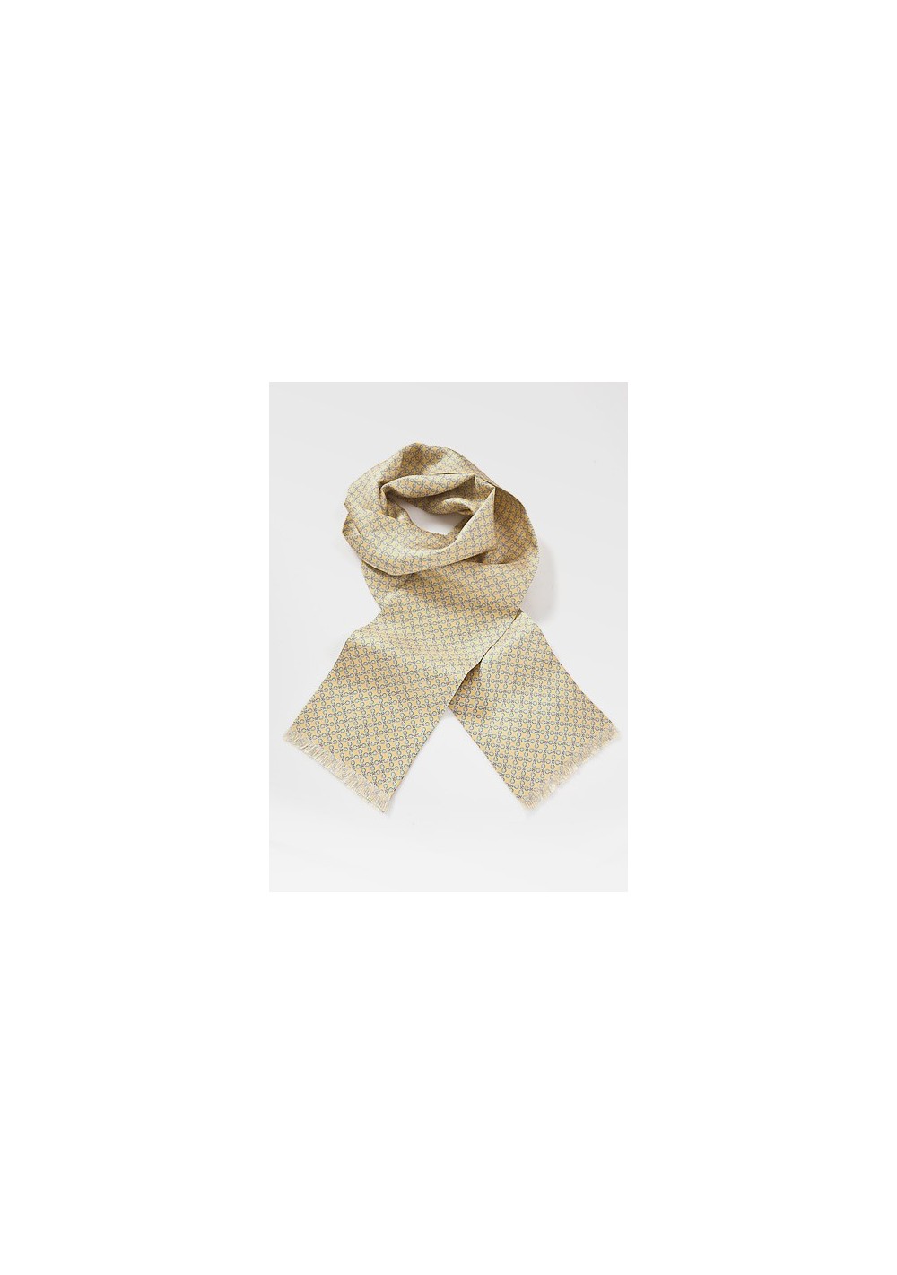 Men's Scarf in Soft Yellows and Blues