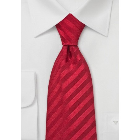Bright Ruby Red Silk Tie Made in Kids Size