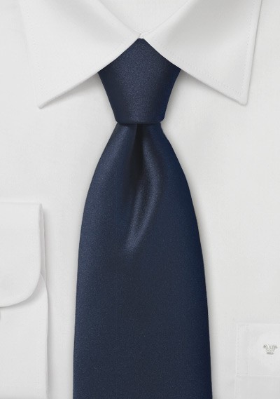 Solid Dark Navy Tie