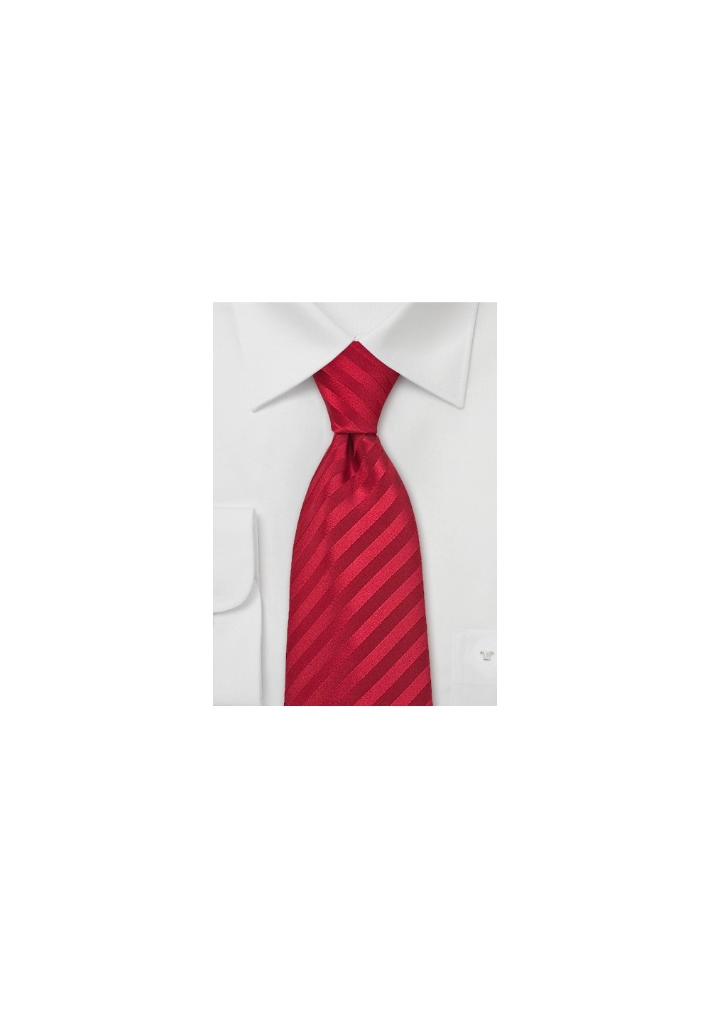 Bright Ruby Red Necktie in Extra Long Size