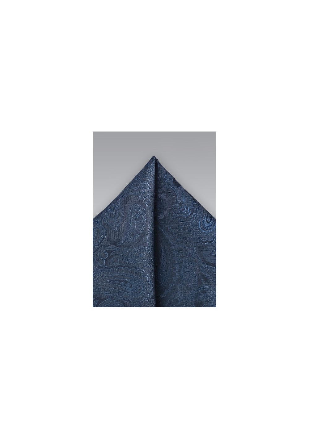 Paisley Patterned Pocket Square  in Dark Blues
