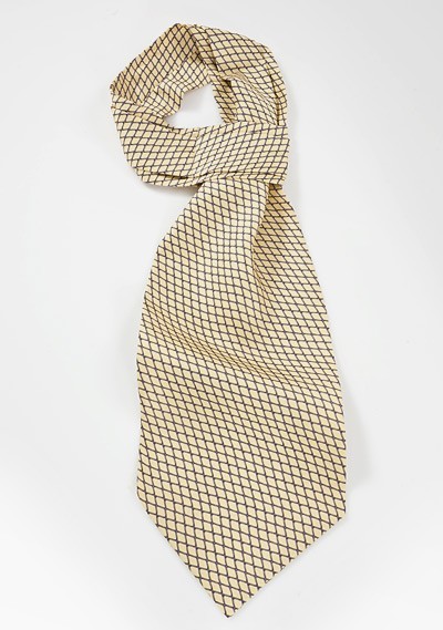 Vine Patterned Ascot in Yellows and Blues