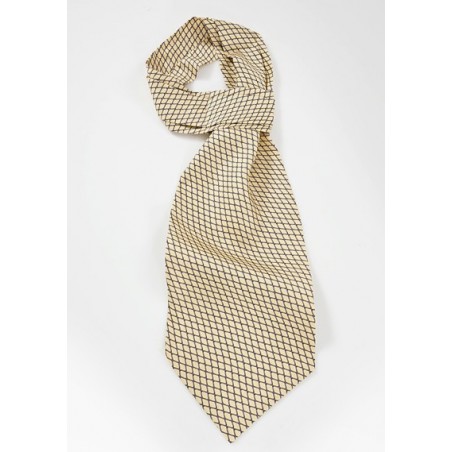 Vine Patterned Ascot in Yellows and Blues