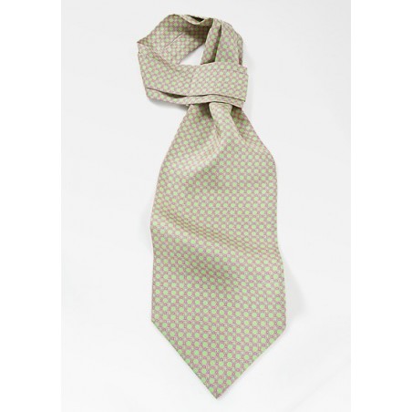 Geometric Patterned Ascot in Limes and Pinks