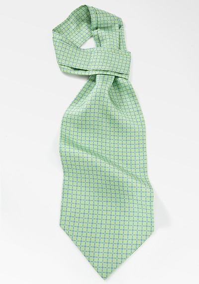 Patterned Ascot in Spring Greens and Blues