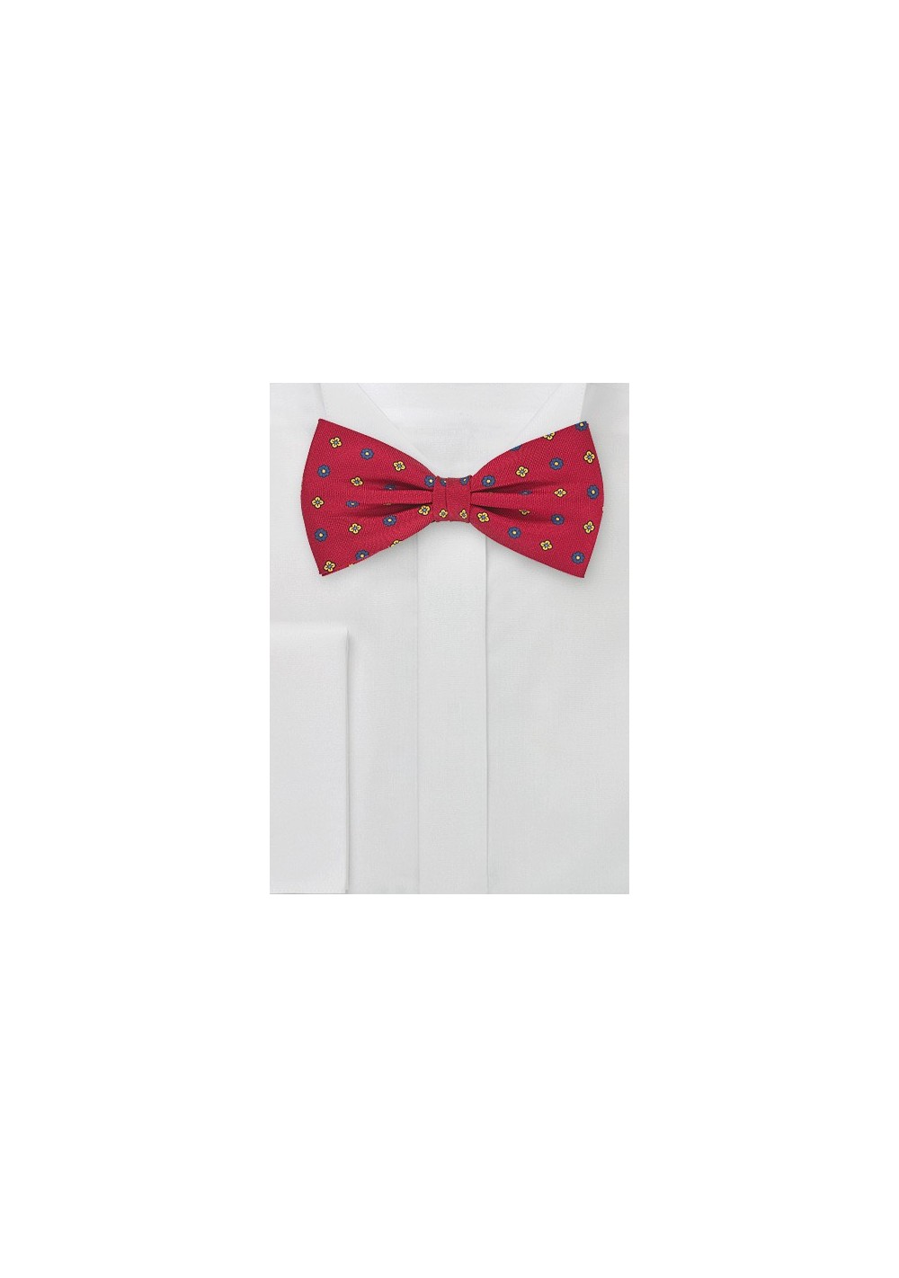 Geometric Floral Patterned Bow Tie
