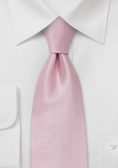 Fine Patterned Kids Tie in Soft Pink