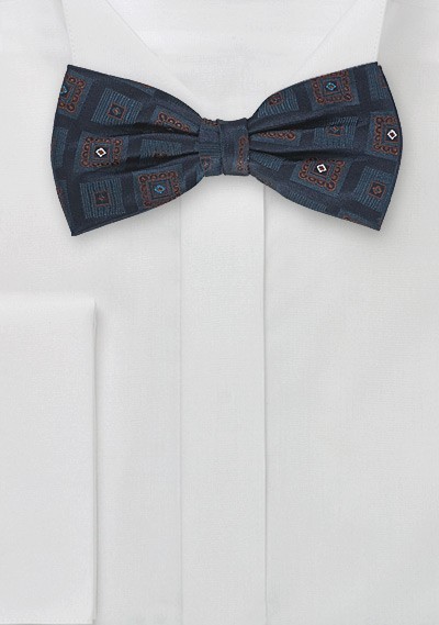 Silk Bow Tie in Navy Blue