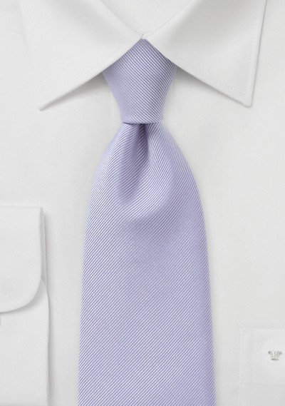 Ribbed Tie in Light Lavender