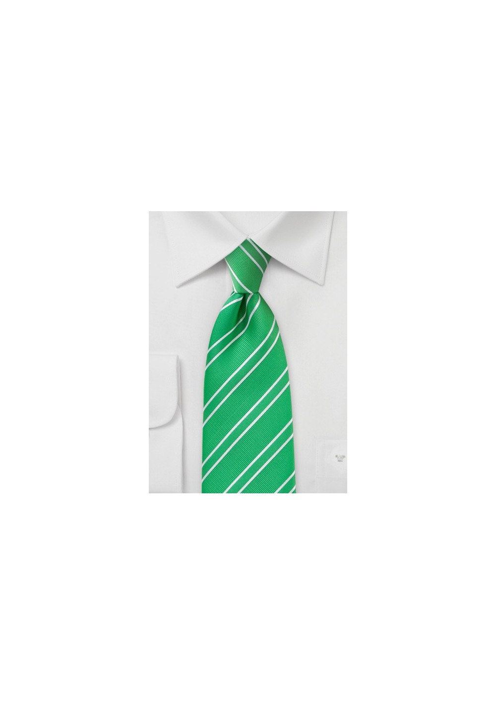 Punchy Grass Green Striped Tie