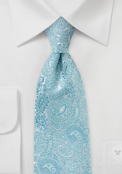 Art Deco Paisley in Cool Blues and Silvers