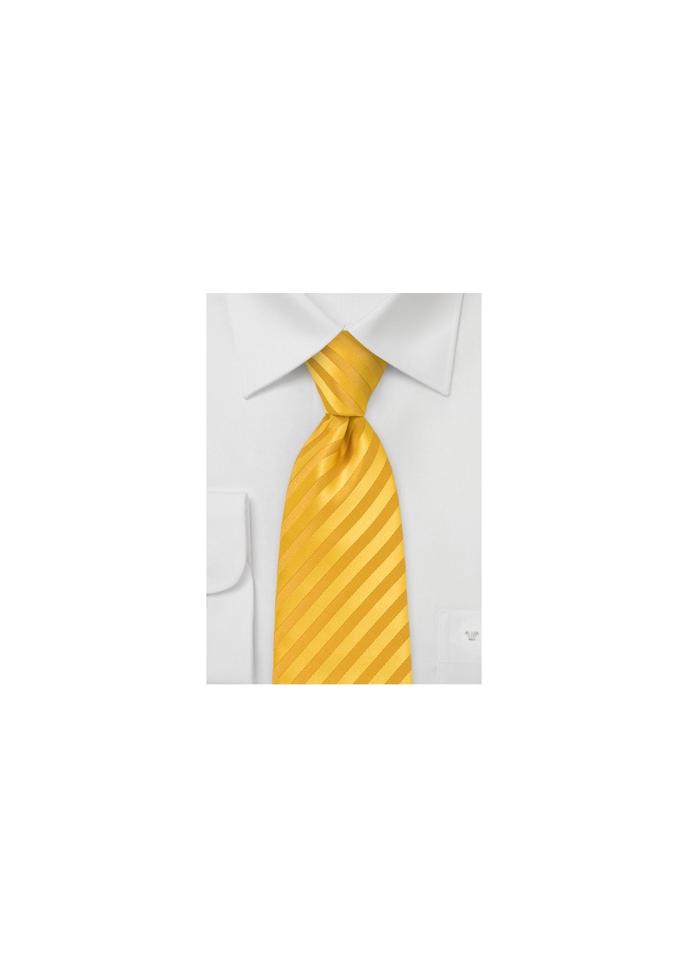Bright Yellow Necktie in XL Length