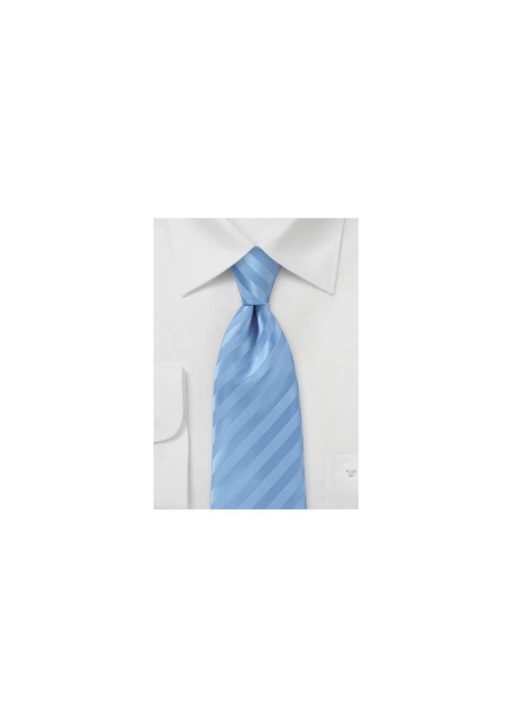 Narrow Men's Tie in Cornflower Blue