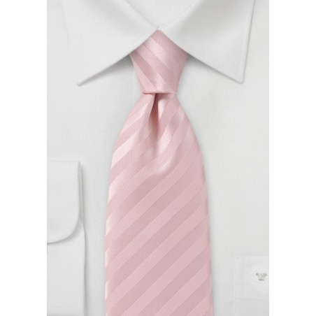 Cotton Candy Pink Tie in Narrow Length