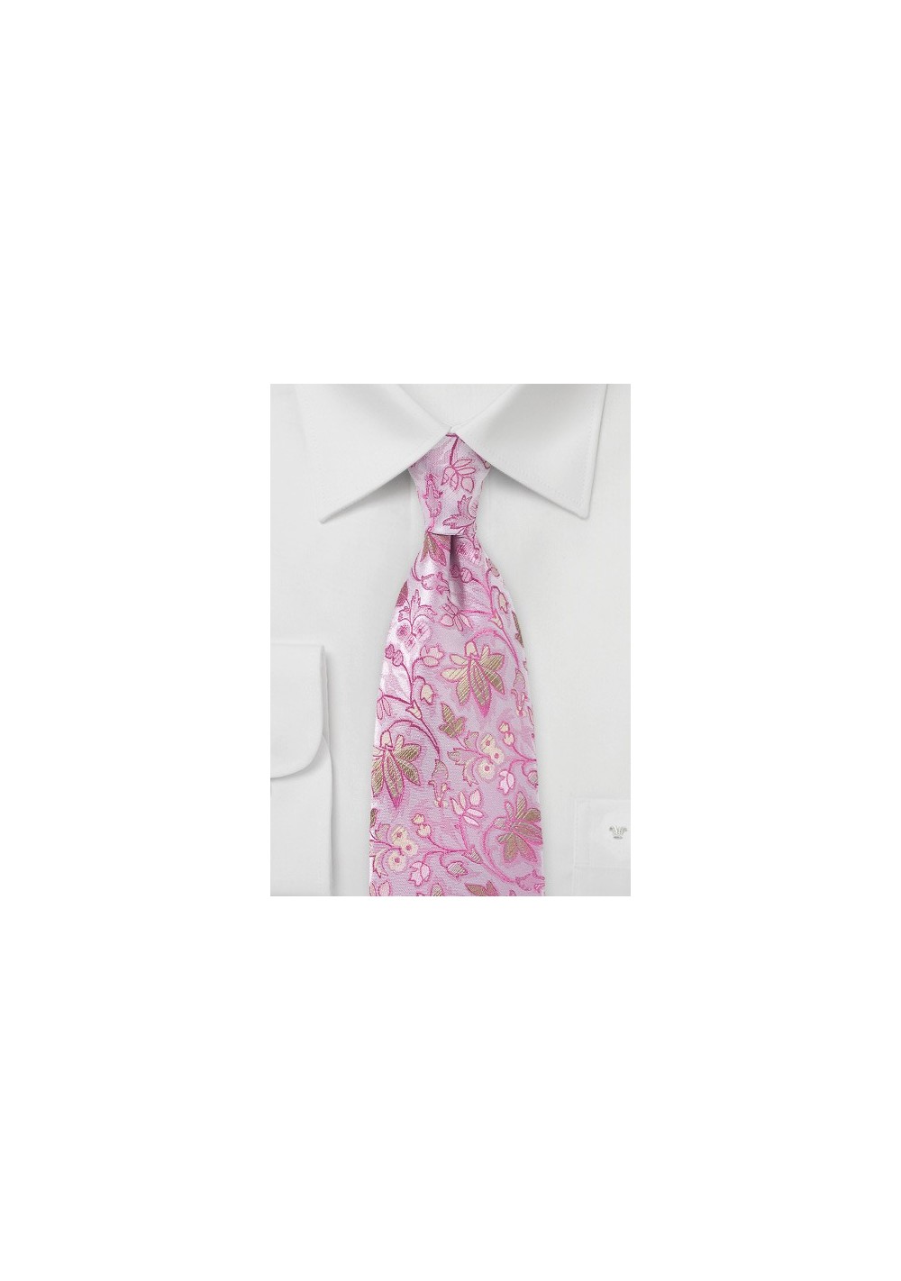 Festive Print Tie in an Array of Pink Tones