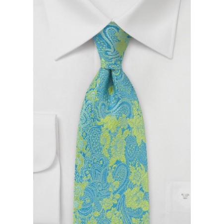 Pure Silk Paisley and Floral Tie
