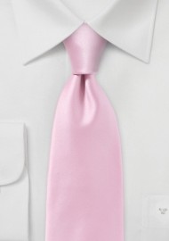 Rose Petal Pink Tie in Modern Narrow Cut
