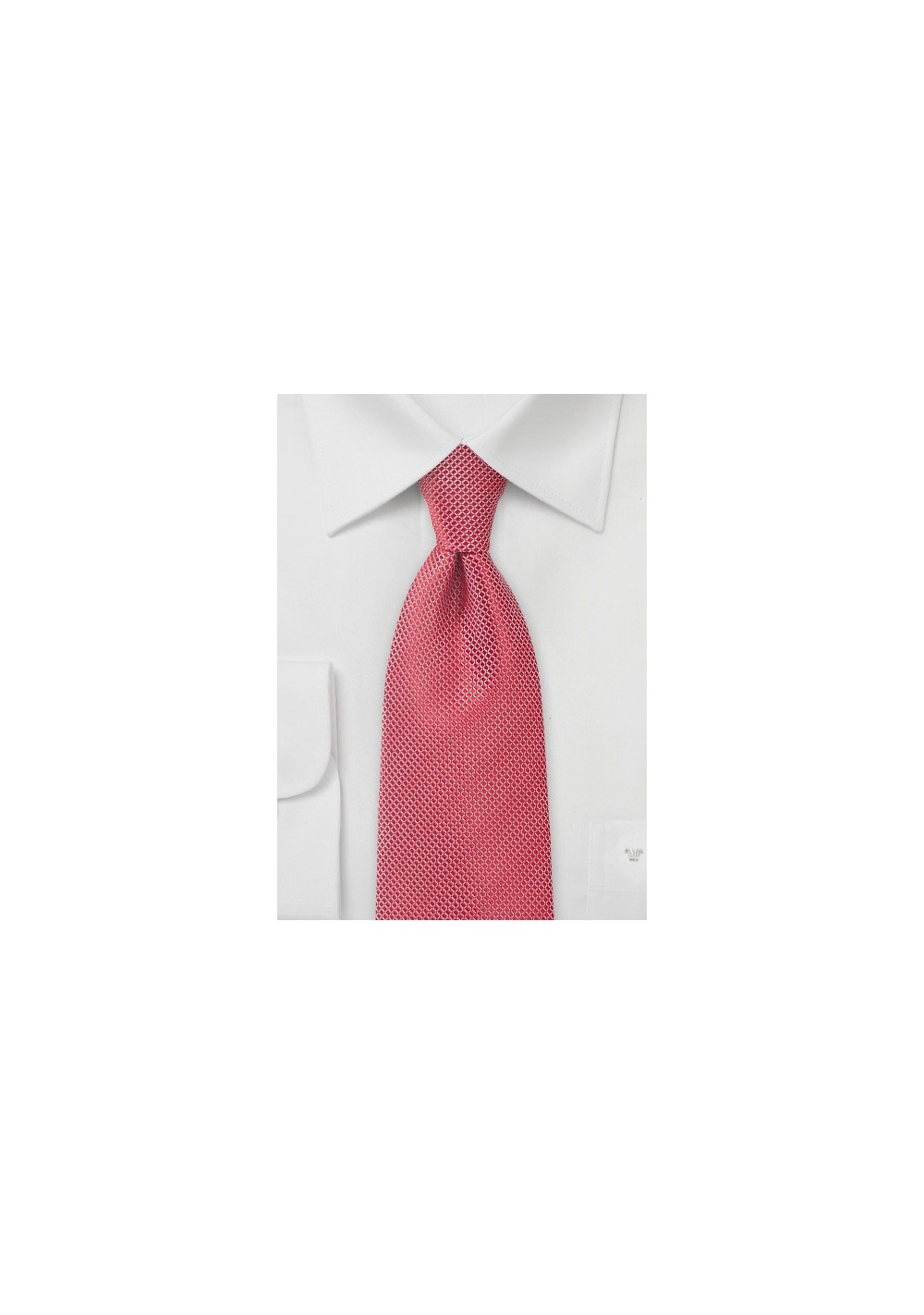 Bright Poppy Red Textured Tie