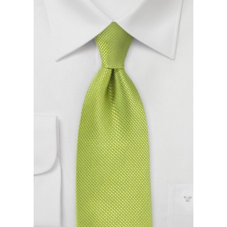Bright Key Lime Tie in Pure Silk
